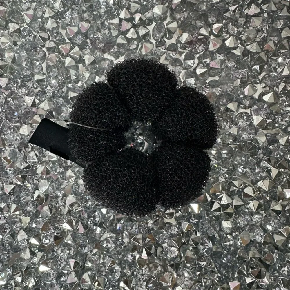 Bun hair insert Elegant Black Hair Scrunchie sock bun classy bun style updo